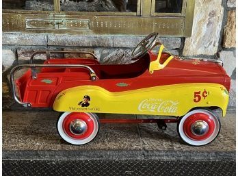 Vintage Gearbox Coca Cola Pedel Car With The Good Steer Logo