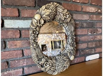 Ornamental Fall Relief Framed Wall Mirror