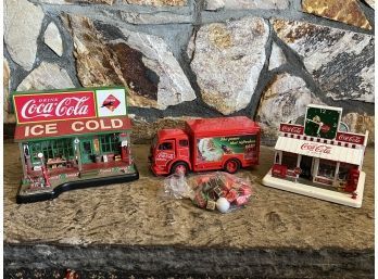 Coca Cola Model Car And Buildings