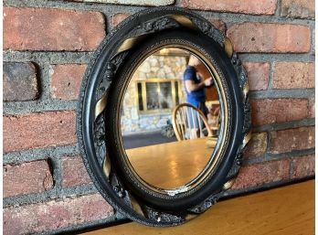Small Black Ornamental Wall Mirror