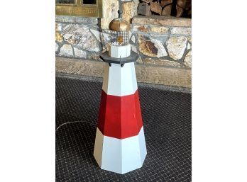Decorative Wooden Lighthouse Statue