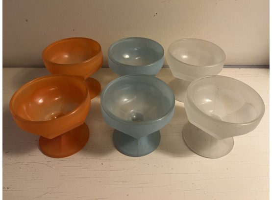 Set Of Six Colorful Glass Cups