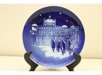 Blue & White Display Plate Made In Denmark