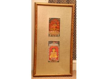 Two Religious Drawings Framed