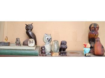 Owl Figurines Shelf 1