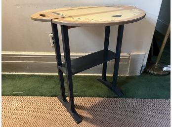 Wooden Hand Painted Drop Leaf Side Table