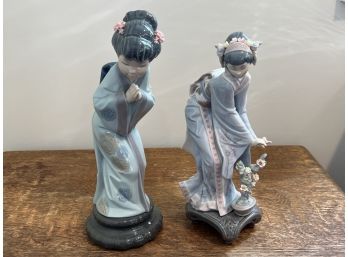 Pair Of Giesha Lladro Figurines
