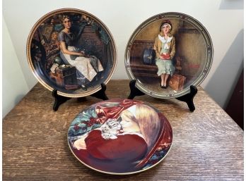 Trio Of Hand Painted Plates