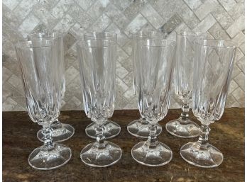 Set Of 8 Champagne Glass Flutes