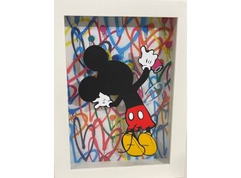 Mickey Mouse Grafiti Framed