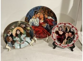 3 Gone With The Wind Collectors Plates
