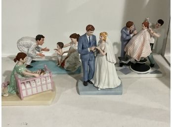 Norman Rockwell Small Figurines 7 Pieces