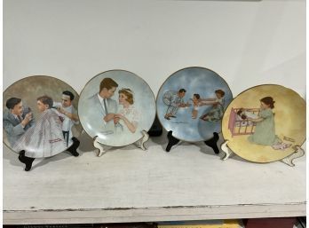 4 Norman Rockwell Collectors  Plates