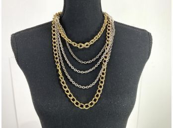 Gold & Silver Multi-strand Necklace