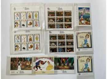 Disney Beauty And The Beast Collection Of Postage Stamps