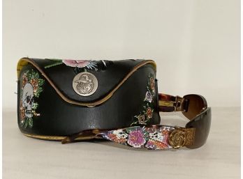 Ed Hardy Skull & Roses Sunglasses With Case