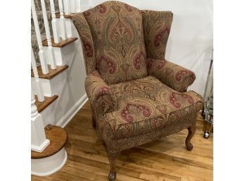 Wingback Chair With Two Pillows