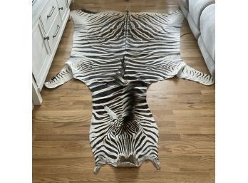 Authentic Zebra Skin Rug From Africa