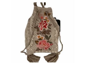 Johnny Was Drawstring Bag With Tassels