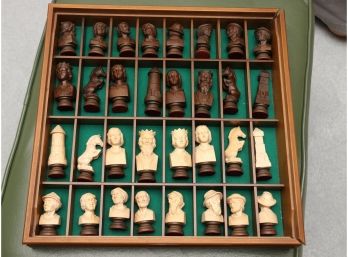 Chess Board With Cool Carved Pieces