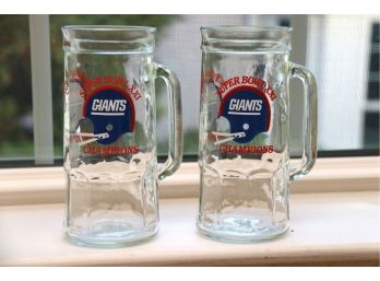 NY Giants Pair Of Beer Mugs