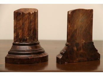 Marble Column Bookends