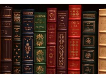 Leather Bound Books Including Hans Christian Anderson And Plato