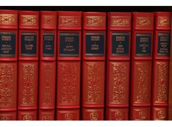 Leather Bound Books Including Charles Dickens