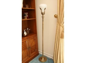 Elegant Brass Torchiere Floor Lamp