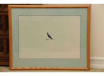 Flying Stork Framed Art