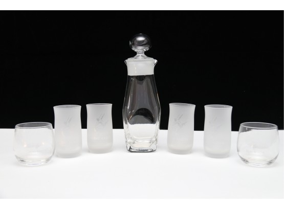 Glass Decanter With Remy Martin Glasses
