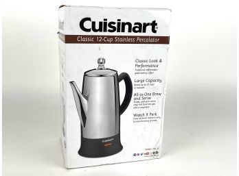 Cuisinart Classic 12 Cup Stainless Percolator New In Box