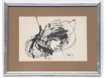 Charcoal Drawing Dated 1969 Framed