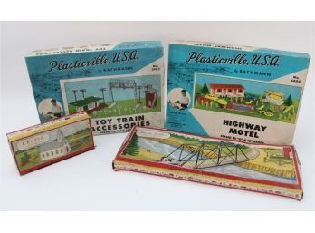 Vintage Plasticville Toy Train Accessories