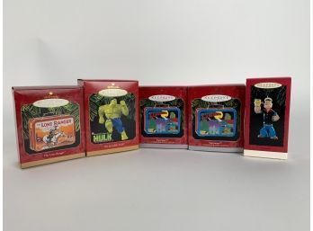 Collection Of Hallmark Ornaments Including The Hulk And Superman