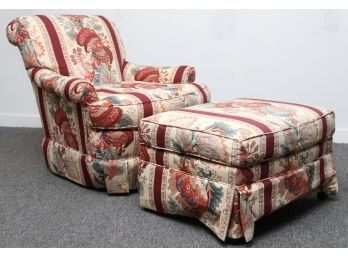 Blair House Custom Upholstered Chair & Ottoman