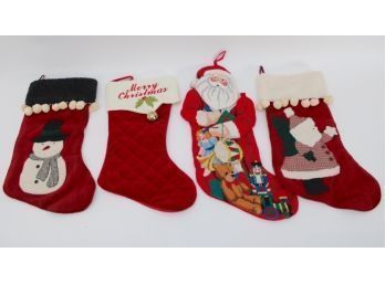Set Of Four Christmas Stockings