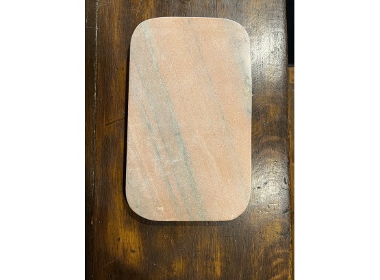 Beautiful Pink Grey Marble Presentation Cheese Board On Brass Feet By Hawkins NY