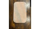 Beautiful Pink Grey Marble Presentation Cheese Board On Brass Feet By Hawkins NY