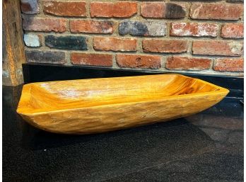 Large Wooden Trough ) Peppers Not Included) Serving Piece