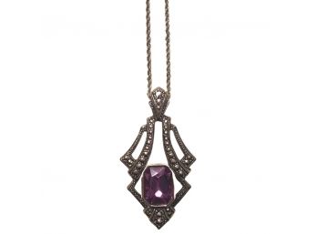 Avon Purple Gemstone Necklace