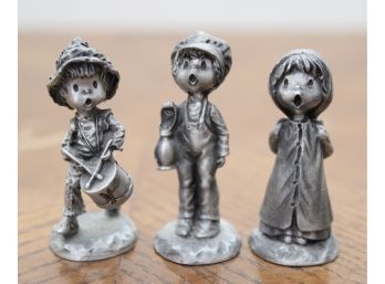 Trio Of Vintage Little Gallery Pewter Figurines