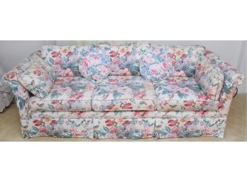 Fun Chintz Fabric Floral Three Seat Sofa