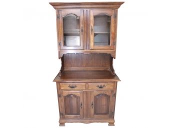 Vintage Two Piece Country Style Hutch