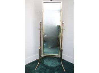 Brass Swivel Floor Mirror