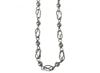 Sterling Silver Chain Link Necklace Weight 54 Grams