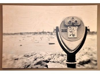 Large Photo Looking Into Harbor On Panel