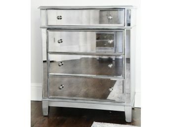 Distressed Mirrored Chest Of Drawers