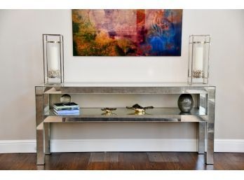 Large Mirrored Console Table