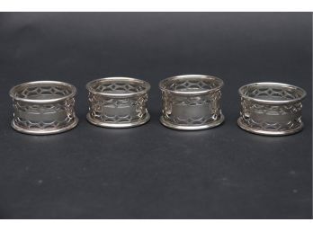 Set Of Four Silver Plate EPNS Napkin Rings